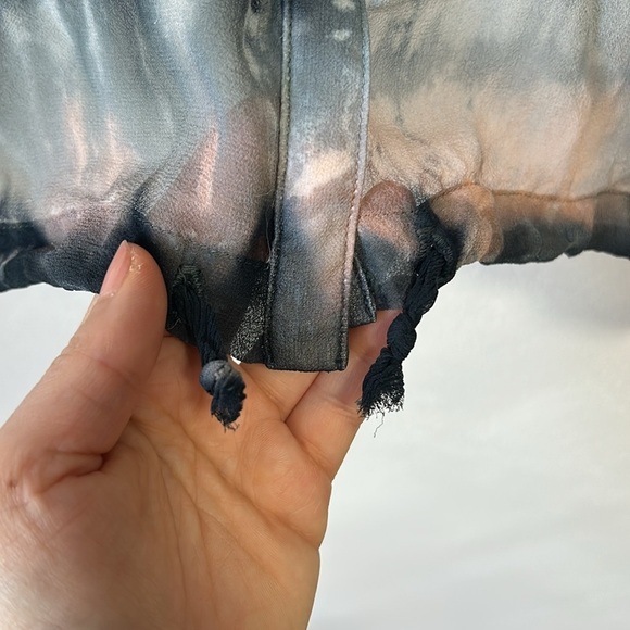 Gypsy 05 made in hollywood 100% silk boho tie dye blouse size small pink blue - Picture 5 of 6